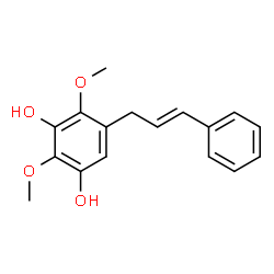ChemSpider 2D Image | 2,4-Dimethoxy-5-[(2E)-3-phenyl-2-propen-1-yl]-1,3-benzenediol | C17H18O4