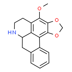 ChemSpider 2D Image | 4-Methoxy-6,7,7a,8-tetrahydro-5H-[1,3]benzodioxolo[6,5,4-de]benzo[g]quinoline | C18H17NO3