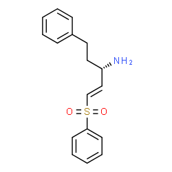 ChemSpider 2D Image | (1E,3S)-5-Phenyl-1-(phenylsulfonyl)-1-penten-3-amine | C17H19NO2S