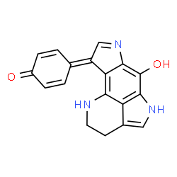 ChemSpider 2D Image | 4-(6-Hydroxy-1,2,3,5-tetrahydro-9H-dipyrrolo[4,3,2-de:2',3'-h]quinolin-9-ylidene)-2,5-cyclohexadien-1-one | C18H13N3O2