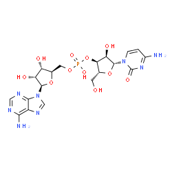 ChemSpider 2D Image | (2R,3S,4R,5R)-5-(4-Amino-2-oxo-1(2H)-pyrimidinyl)-4-hydroxy-2-(hydroxymethyl)tetrahydro-3-furanyl [(2R,3S,4R,5R)-5-(6-amino-9H-purin-9-yl)-3,4-dihydroxytetrahydro-2-furanyl]methyl hydrogen phosphate (
non-preferred name) | C19H25N8O11P