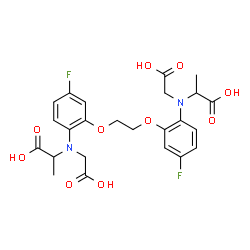ChemSpider 2D Image | 2,2'-(1,2-Ethanediylbis{oxy(4-fluoro-2,1-phenylene)[(carboxymethyl)imino]})dipropanoic acid | C24H26F2N2O10