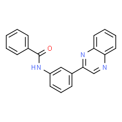 ChemSpider 2D Image | N-[3-(2-Quinoxalinyl)phenyl]benzamide | C21H15N3O