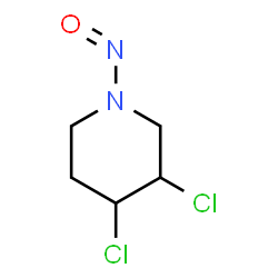 ChemSpider 2D Image | 3,4-Dichloro-1-nitrosopiperidine | C5H8Cl2N2O