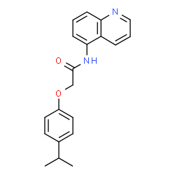 ChemSpider 2D Image | 2-(4-Isopropylphenoxy)-N-(5-quinolinyl)acetamide | C20H20N2O2