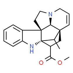 ChemSpider 2D Image | Methyl (12beta)-6,7-didehydro-2,20-cycloaspidospermidine-3-carboxylate | C21H24N2O2