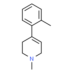 ChemSpider 2D Image | 1-Methyl-4-(2-methylphenyl)-1,2,3,6-tetrahydropyridine | C13H17N