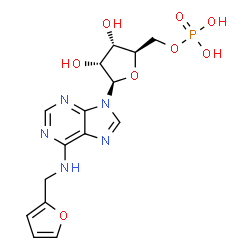ChemSpider 2D Image | N-(2-Furylmethyl)adenosine 5'-(dihydrogen phosphate) | C15H18N5O8P