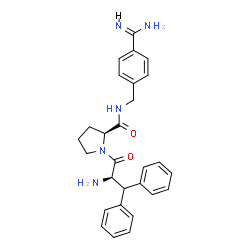 ChemSpider 2D Image | beta-Phenyl-D-phenylalanyl-N-(4-carbamimidoylbenzyl)-L-prolinamide | C28H31N5O2