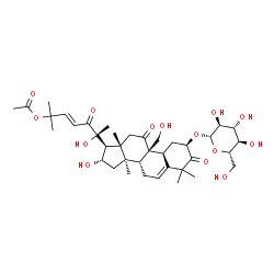 ChemSpider 2D Image | (2R,4S,8beta,9alpha,13alpha,14beta,16beta,17alpha,20S,23E)-2-(beta-L-Glucopyranosyloxy)-16,20-dihydroxy-9-(hydroxymethyl)-10,14-dimethyl-1,11,22-trioxo-4,9-cyclo-9,10-secocholesta-5,23-dien-25-yl acet
ate | C38H56O14