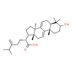 ChemSpider 2D Image | (17xi)-3-Hydroxy-24-methylenelanosta-7,9(11)-dien-21-oic acid | C31H48O3