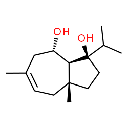 ChemSpider 2D Image | (1R,3aR,8S,8aS)-1-Isopropyl-3a,6-dimethyl-1,2,3,3a,4,7,8,8a-octahydro-1,8-azulenediol | C15H26O2