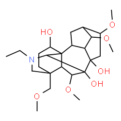 ChemSpider 2D Image | 20-Ethyl-6,14,16-trimethoxy-4-(methoxymethyl)aconitane-1,7,8-triol | C25H41NO7