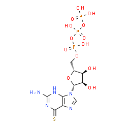 ChemSpider 2D Image | 6-Thio-GTP | C10H16N5O13P3S