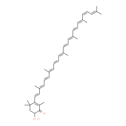 ChemSpider 2D Image | (3'Z)-3-Hydroxy-3',4'-didehydro-beta,psi-caroten-4-one | C40H52O2