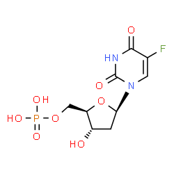 ChemSpider 2D Image | 5-fluorodeoxyuridine monophosphate | C9H12FN2O8P
