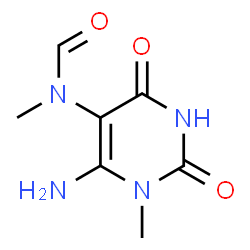 ChemSpider 2D Image | 6-amino-5-(N-methylformylamino)-1-methyluracil | C7H10N4O3