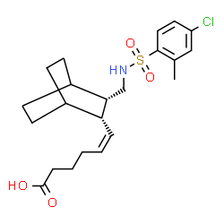 ChemSpider 2D Image | (5Z)-6-[(2S,3S)-3-({[(4-Chloro-2-methylphenyl)sulfonyl]amino}methyl)bicyclo[2.2.2]oct-2-yl]-5-hexenoic acid | C22H30ClNO4S
