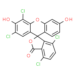 ChemSpider 2D Image | 2',4,4',7-Tetrachloro-3',6'-dihydroxy-3H-spiro[2-benzofuran-1,9'-xanthen]-3-one | C20H8Cl4O5