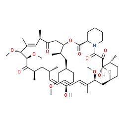 ChemSpider 2D Image | (1R,9S,12S,15R,16E,18R,19R,21R,23S,24Z,26E,28E,30S,32S,35R)-1-Hydroxy-12-{(2R)-1-[(1R,3R,4R)-4-hydroxy-3-methoxycyclohexyl]-2-propanyl}-18,19,30-trimethoxy-15,17,21,23,29,35-hexamethyl-11,36-dioxa-4-a
zatricyclo[30.3.1.0~4,9~]hexatriaconta-16,24,26,28-tetraene-2,3,10,14,20-pentone | C52H81NO13