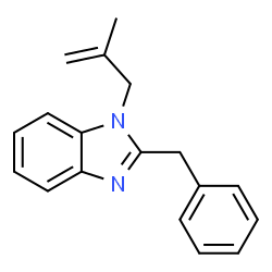 ChemSpider 2D Image | 2-Benzyl-1-(2-methyl-allyl)-1H-benzoimidazole | C18H18N2