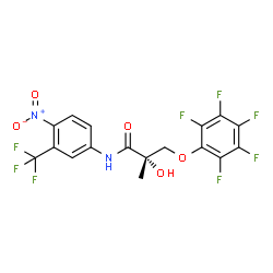 ChemSpider 2D Image | (2S)-2-Hydroxy-2-methyl-N-[4-nitro-3-(trifluoromethyl)phenyl]-3-(pentafluorophenoxy)propanamide | C17H10F8N2O5