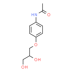 ChemSpider 2D Image | N-[4-(2,3-Dihydroxypropoxy)phenyl]acetamide | C11H15NO4