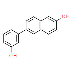 ChemSpider 2D Image | 6-(3-Hydroxyphenyl)-2-naphthol | C16H12O2