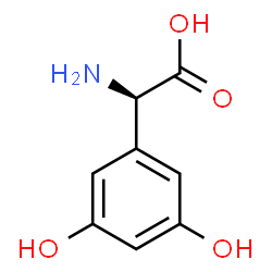ChemSpider 2D Image | (2R)-Amino(3,5-dihydroxyphenyl)acetic acid | C8H9NO4