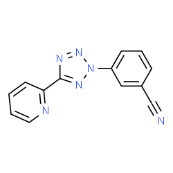 ChemSpider 2D Image | 3-(5-pyridin-2-yl-2H-tetrazol-2-yl)benzonitrile | C13H8N6
