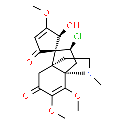 ChemSpider 2D Image | (-)-Acutumine | C19H24ClNO6