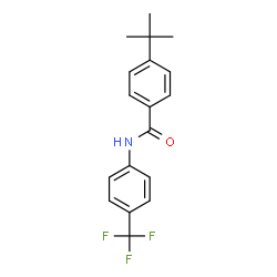 ChemSpider 2D Image | 4-(2-Methyl-2-propanyl)-N-[4-(trifluoromethyl)phenyl]benzamide | C18H18F3NO