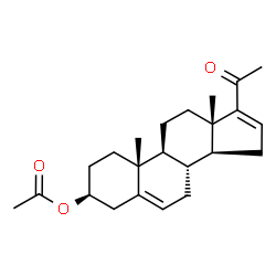 ChemSpider 2D Image | 16-Dehydropregnenolone acetate | C23H32O3