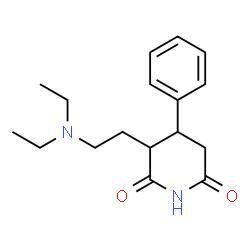 ChemSpider 2D Image | 3-[2-(Diethylamino)ethyl]-4-phenyl-2,6-piperidinedione | C17H24N2O2