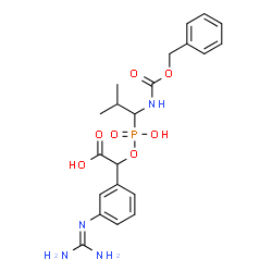 ChemSpider 2D Image | 8-{3-[(Diaminomethylene)amino]phenyl}-6-hydroxy-5-isopropyl-3-oxo-1-phenyl-2,7-dioxa-4-aza-6-phosphanonan-9-oic acid 6-oxide | C21H27N4O7P