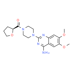 ChemSpider 2D Image | [4-(4-Amino-6,7-dimethoxy-2-quinazolinyl)-1-piperazinyl][(2S)-tetrahydro-2-furanyl]methanone | C19H25N5O4