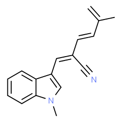 ChemSpider 2D Image | (2Z,3E)-5-Methyl-2-[(1-methyl-1H-indol-3-yl)methylene]-3,5-hexadienenitrile | C17H16N2