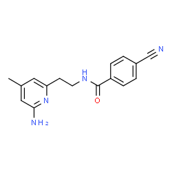 ChemSpider 2D Image | N-[2-(6-Amino-4-methyl-2-pyridinyl)ethyl]-4-cyanobenzamide | C16H16N4O