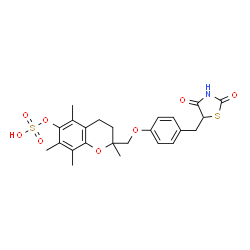 ChemSpider 2D Image | Troglitazone Sulfate Ester | C24H27NO8S2