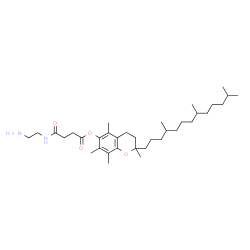 ChemSpider 2D Image | 2,5,7,8-Tetramethyl-2-(4,8,12-trimethyltridecyl)-3,4-dihydro-2H-chromen-6-yl 4-[(2-aminoethyl)amino]-4-oxobutanoate | C35H60N2O4