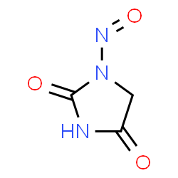 ChemSpider 2D Image | 1-Nitroso-2,4-imidazolidinedione | C3H3N3O3