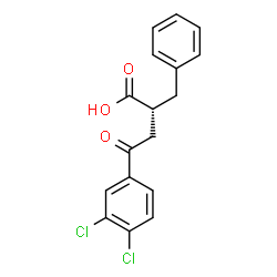 ChemSpider 2D Image | (2S)-2-Benzyl-4-(3,4-dichlorophenyl)-4-oxobutanoic acid | C17H14Cl2O3