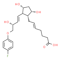 ChemSpider 2D Image | (5E)-7-{(1R,3R,5S)-2-[(1E,3R)-4-(4-Fluorophenoxy)-3-hydroxy-1-buten-1-yl]-3,5-dihydroxycyclopentyl}-5-heptenoic acid | C22H29FO6