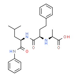 ChemSpider 2D Image | N-[(2R)-1-{[(2R)-1-Anilino-4-methyl-1-oxo-2-pentanyl]amino}-1-oxo-4-phenyl-2-butanyl]-L-alanine | C25H33N3O4