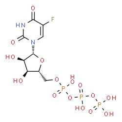 ChemSpider 2D Image | 5-Fluorouridine 5'-(tetrahydrogen triphosphate) | C9H14FN2O15P3