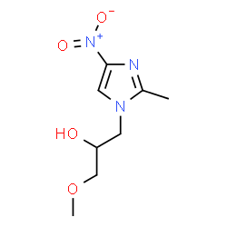 ChemSpider 2D Image | 1-Methoxy-3-(2-methyl-4-nitro-1H-imidazol-1-yl)-2-propanol | C8H13N3O4