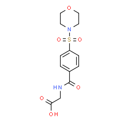 ChemSpider 2D Image | N-[4-(4-Morpholinylsulfonyl)benzoyl]glycine | C13H16N2O6S