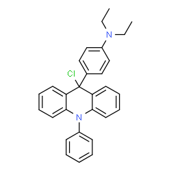 ChemSpider 2D Image | 4-(9-Chloro-10-phenyl-9,10-dihydro-9-acridinyl)-N,N-diethylaniline | C29H27ClN2