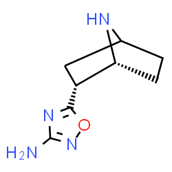 ChemSpider 2D Image | 5-[(1R,2R)-7-Azabicyclo[2.2.1]hept-2-yl]-1,2,4-oxadiazol-3-amine | C8H12N4O