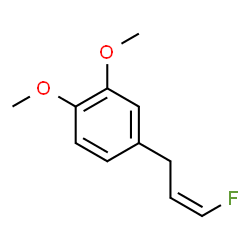 ChemSpider 2D Image | Z-1,2-Dimethoxy-4-(3-fluoro-2-propenyl)benzene | C11H13FO2